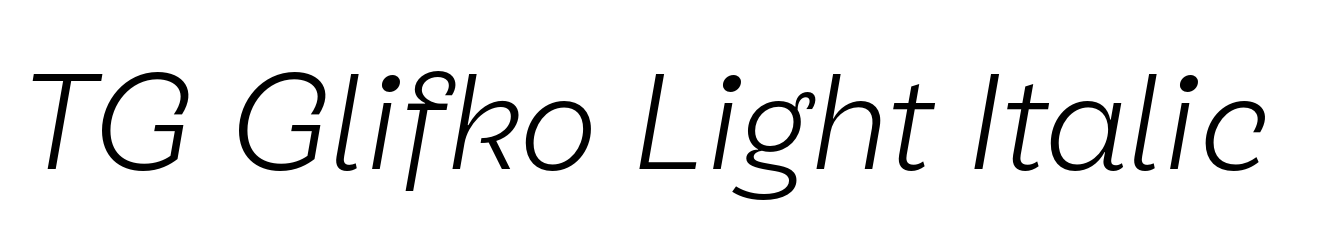 TG Glifko Light Italic